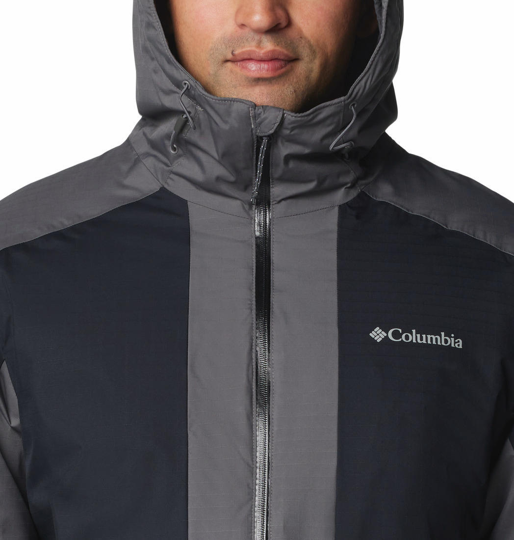 A Men Wearing Columbia Men Grey Point Park II Insulated Jacket