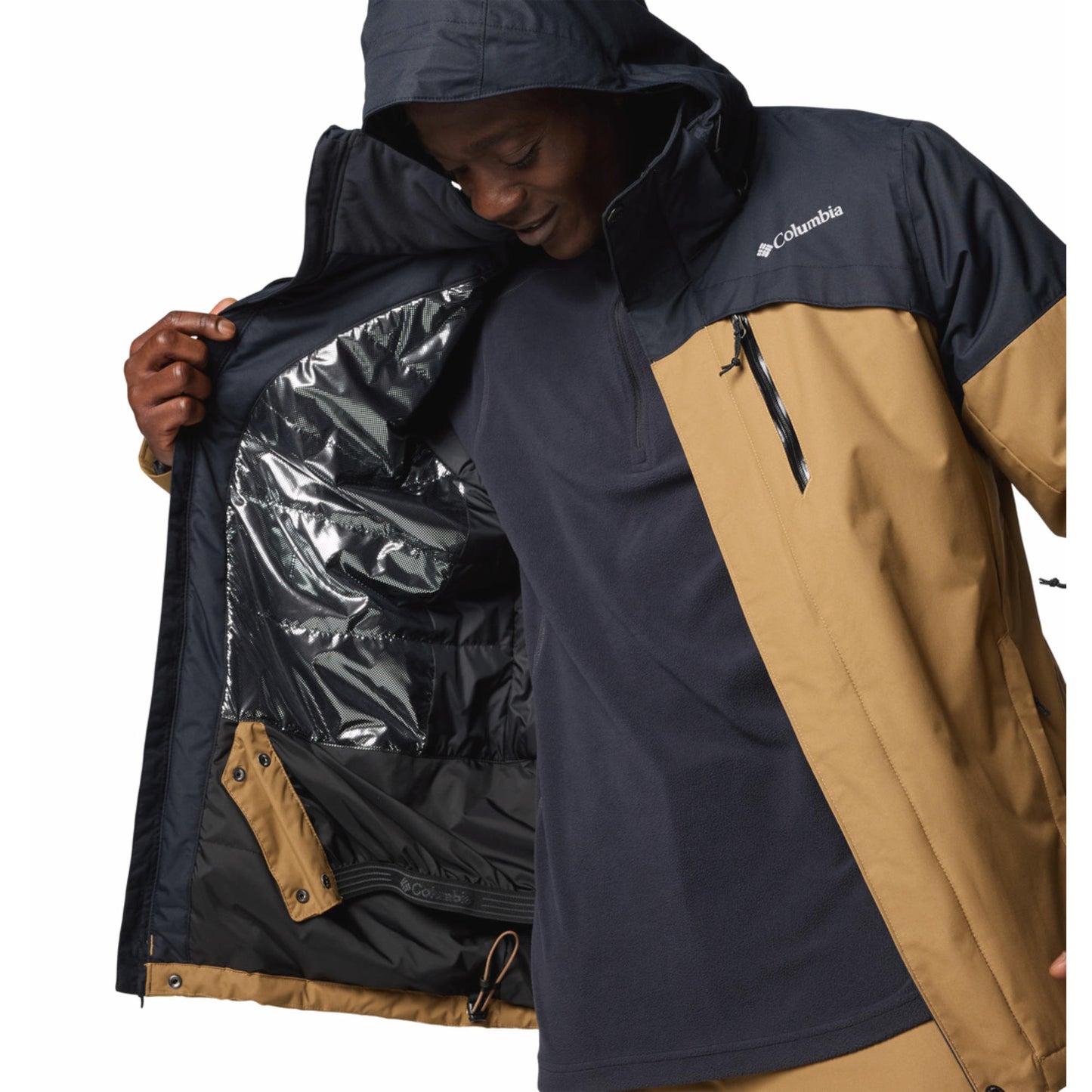 Columbia Men Mustard Omni-Heat Reflective Last Tracks II Jacket