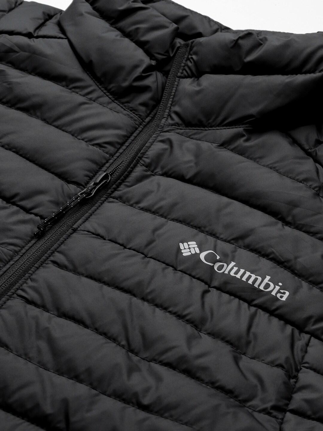 A Men Wearing Columbia Men Black Silver Falls Vest