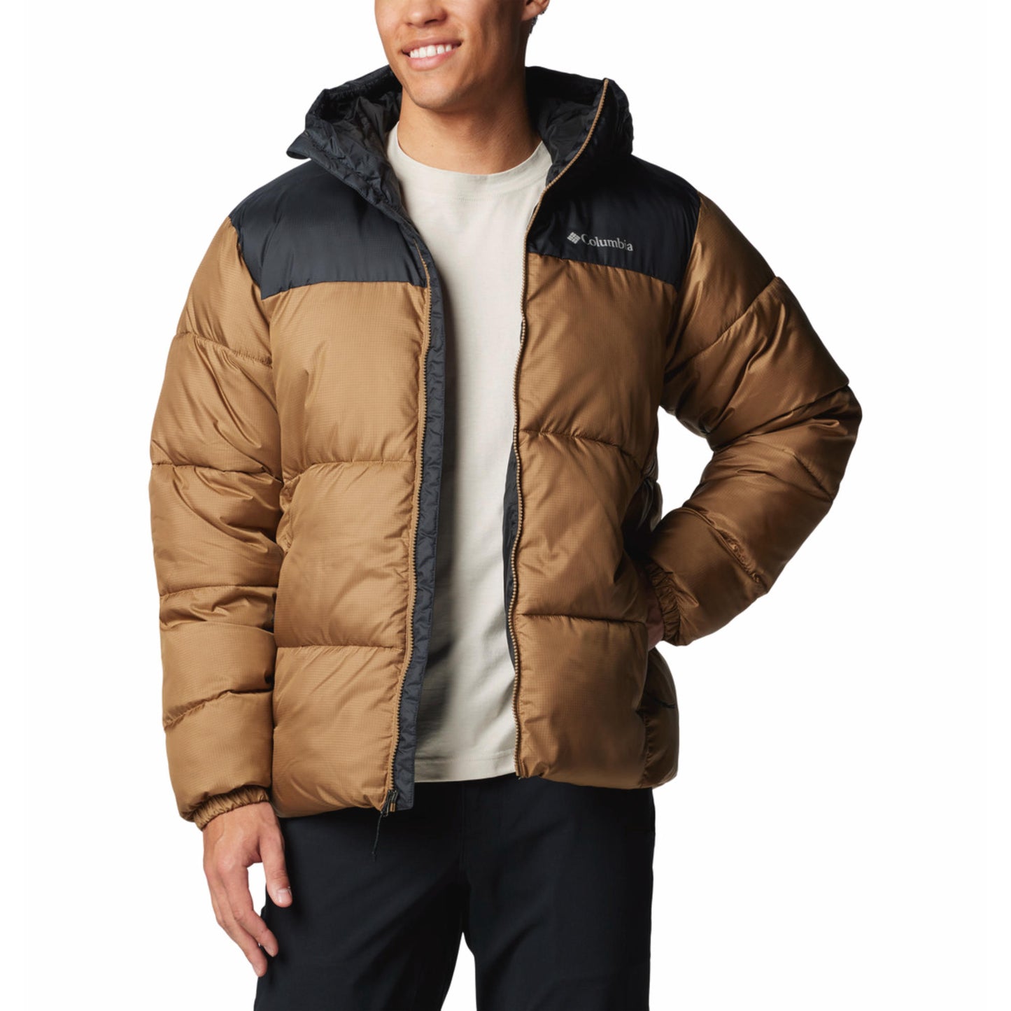 Columbia Men Brown Omni-Shield Puffect II Hooded Jacket