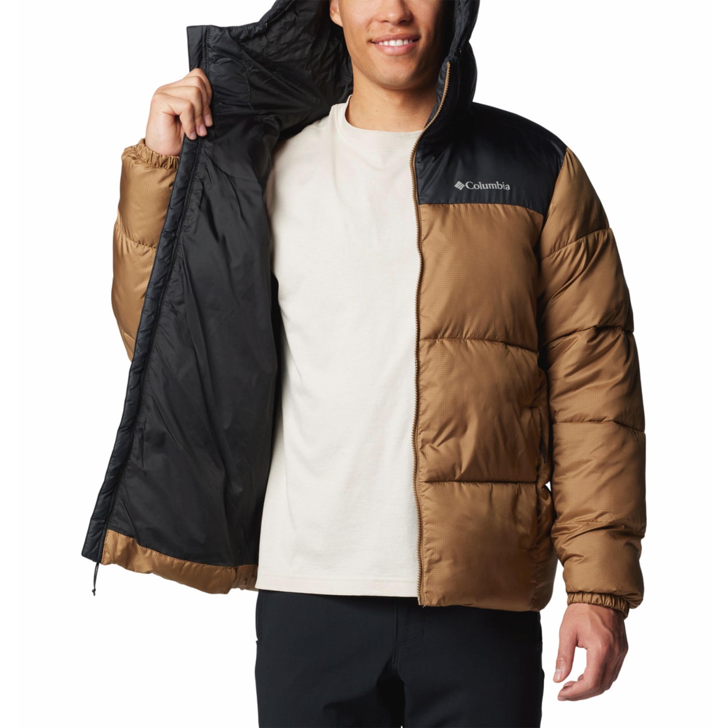 Columbia Men Brown Omni-Shield Puffect II Hooded Jacket