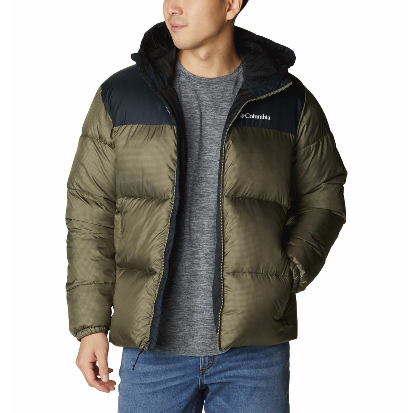 Columbia Men Green Omni-Shield Puffect II Hooded Jacket