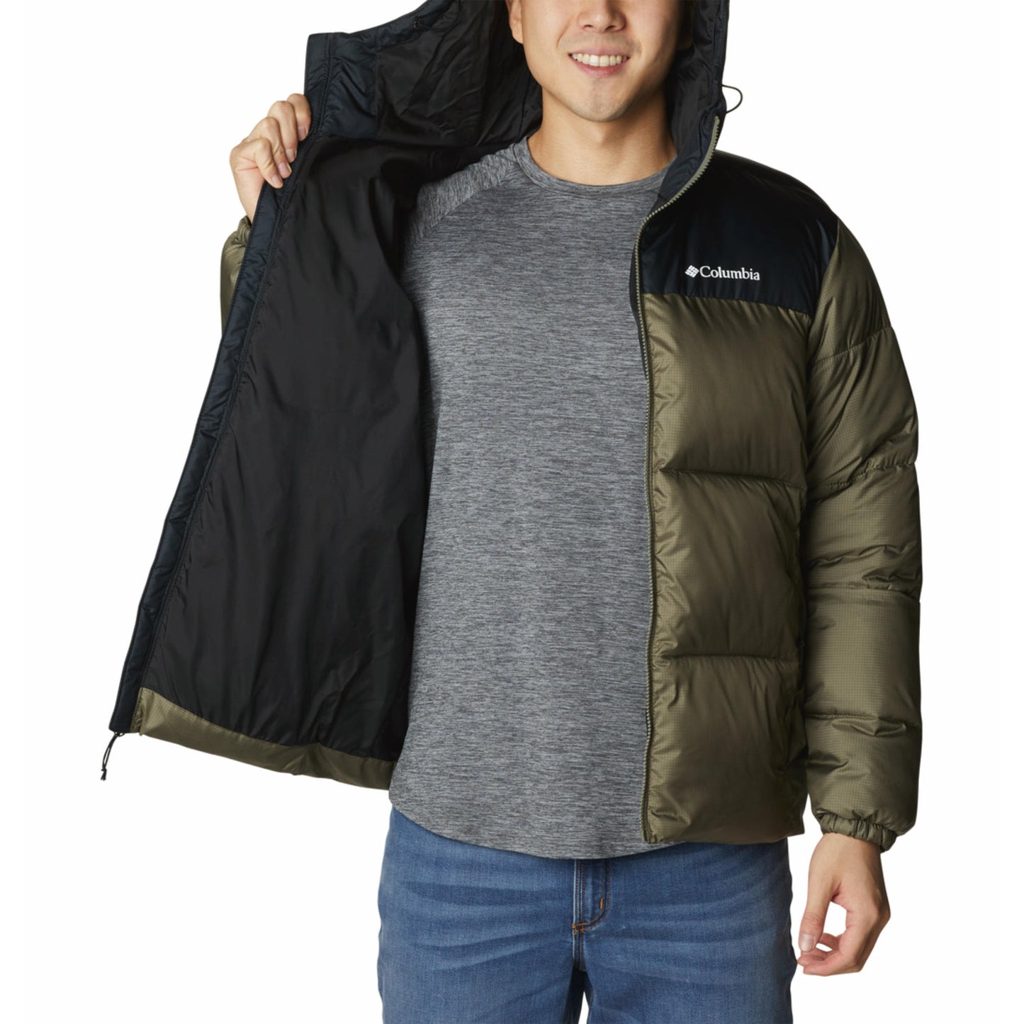 Columbia Men Green Omni-Shield Puffect II Hooded Jacket