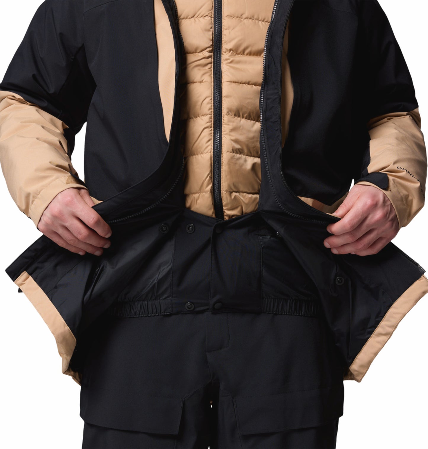 Columbia Men Brown Omni-Heat Inifnity Winter District II Hooded Interchange Jacket