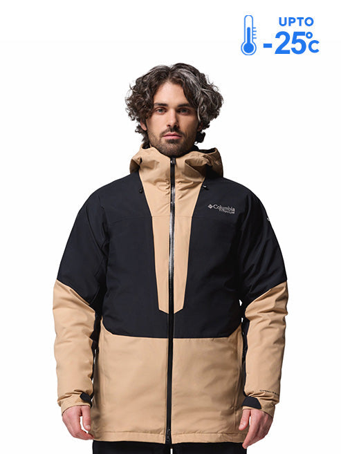Columbia Men Brown Omni-Heat Inifnity Winter District II Hooded Interchange Jacket