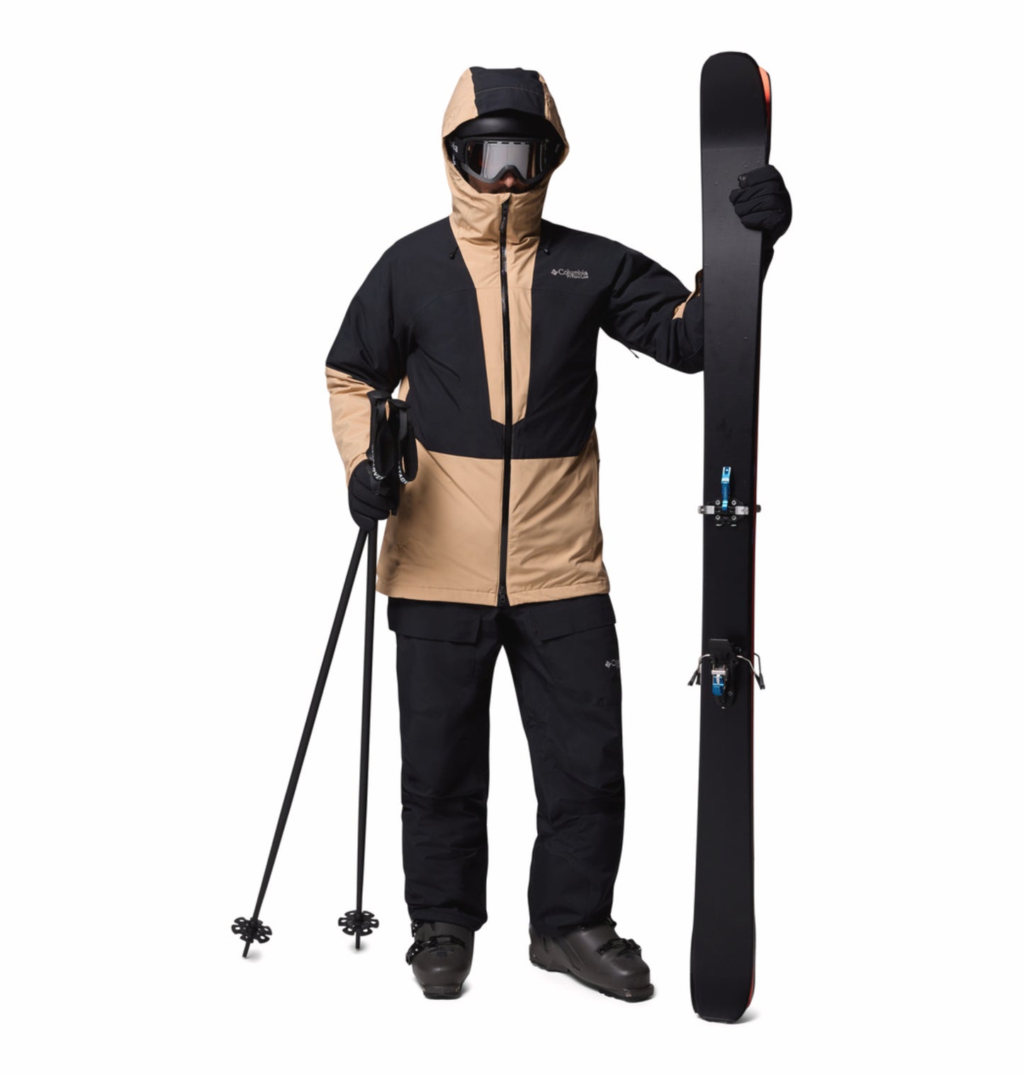 Columbia Men Brown Omni-Heat Inifnity Winter District II Hooded Interchange Jacket