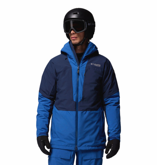 Columbia Men Navy Blue Omni-Heat Inifnity Winter District II Hooded Interchange Jacket
