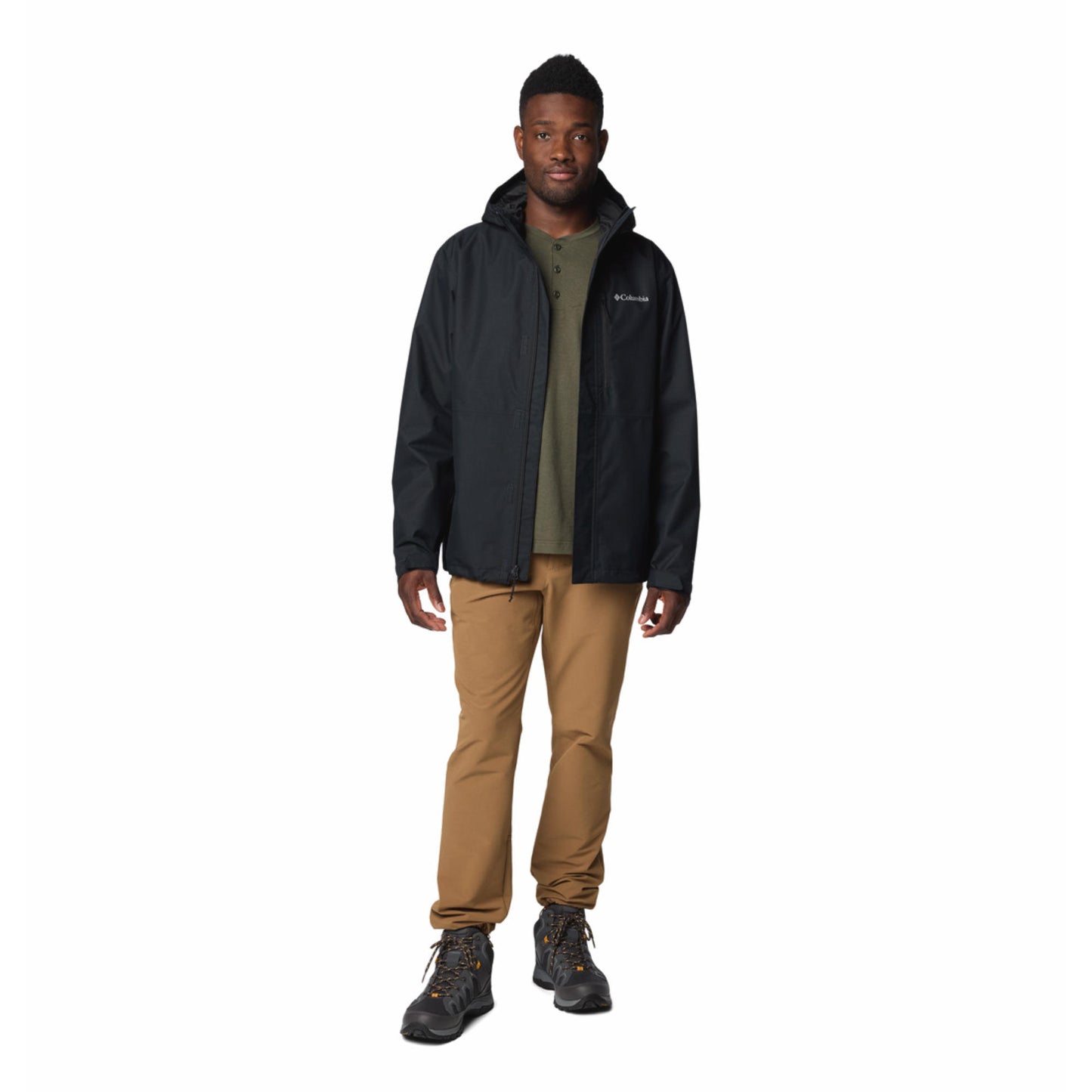 Columbia Men Black Omni-Tech Hikebound II Waterproof Rain Jacket
