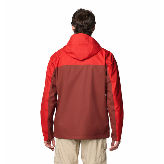 Columbia Men Red Omni-Tech Hikebound II Waterproof Rain Jacket
