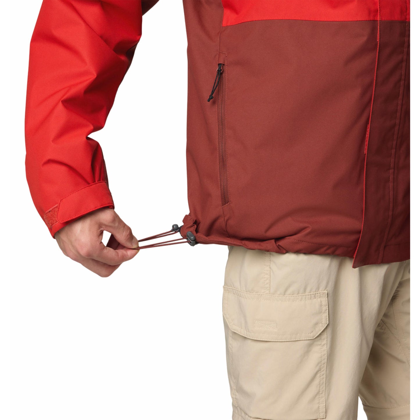 Columbia Men Red Omni-Tech Hikebound II Waterproof Rain Jacket