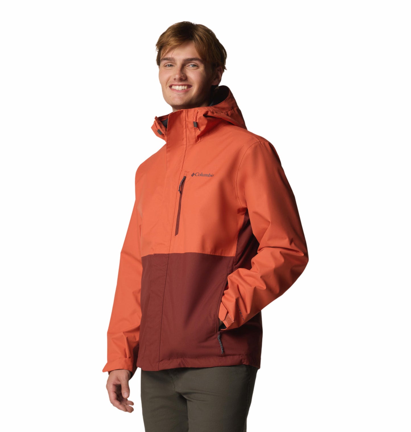 Columbia Mens Orange Omni-Tech Hikebound II Rain Jacket