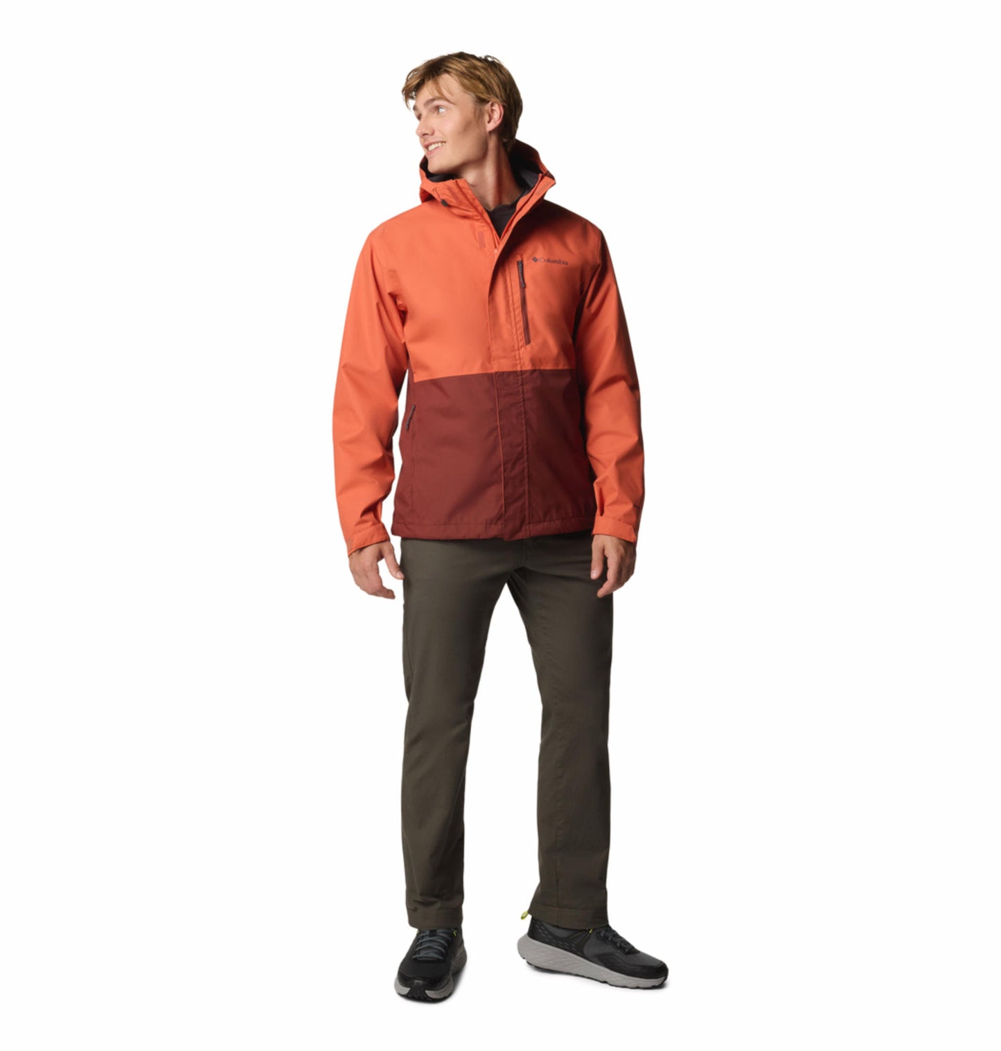 Columbia Mens Orange Omni-Tech Hikebound II Rain Jacket