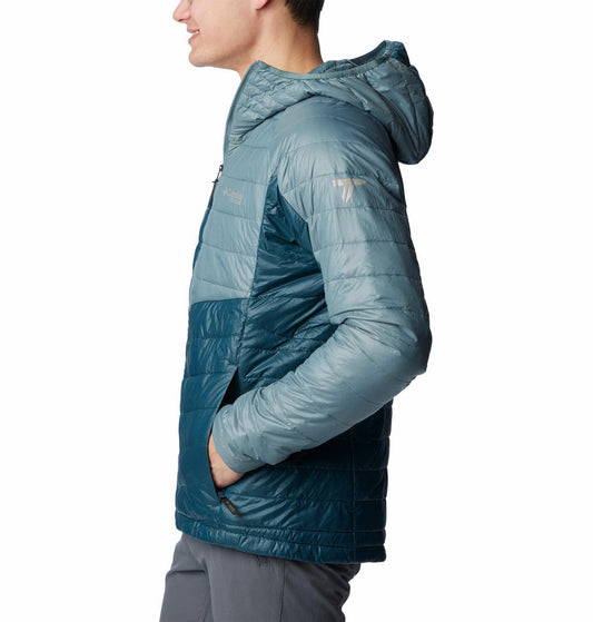 Columbia Men Navy Blue Platinum Peak Hooded Jacket