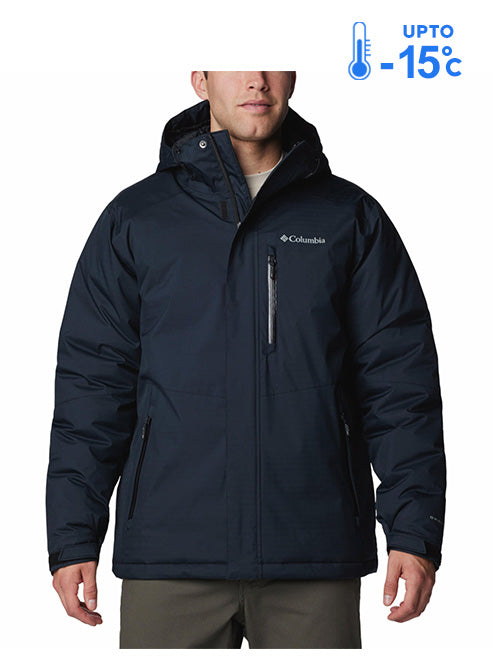 Columbia Men Black Omni-Heat Inifnity Oak Harbor II Hooded Down Jacket