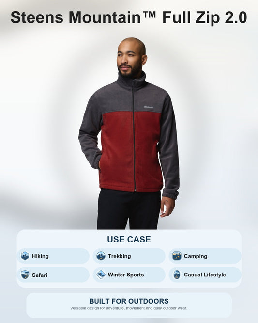 men grey steens mountain 2.0 fleece jacket
