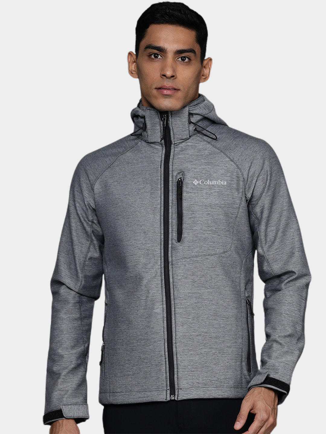 Columbia Men Grey Cascade Ridge II Soft Shell Jacket
