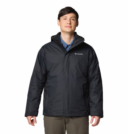 Columbia Men Black Omni-Tech Tunnel Falls II Hooded Interchange Jacket (Waterproof)