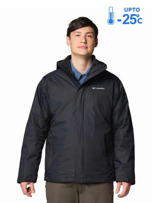 Columbia Men Black Omni-Tech Tunnel Falls II Hooded Interchange Jacket (Waterproof)