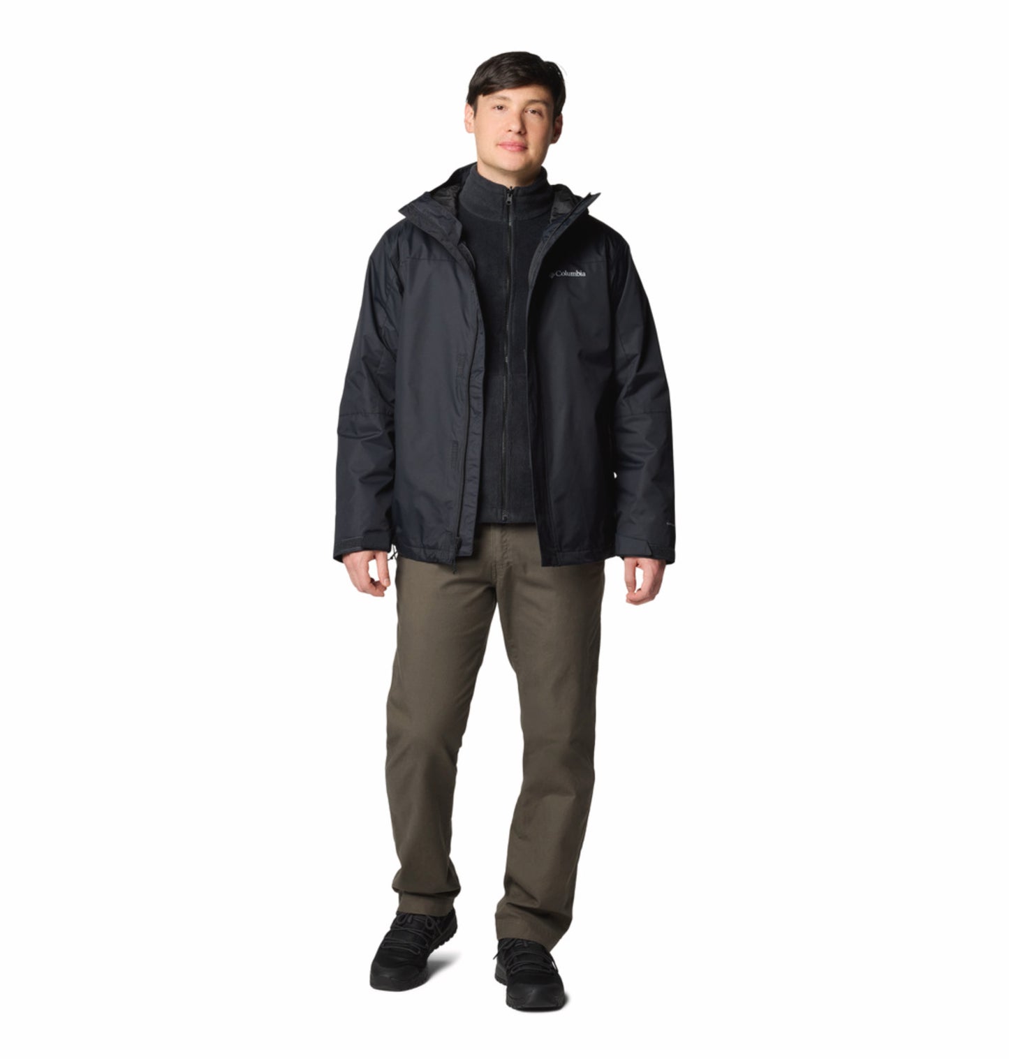 Columbia Men Black OmniTech Tunnel Falls II Interchangeable Jacket