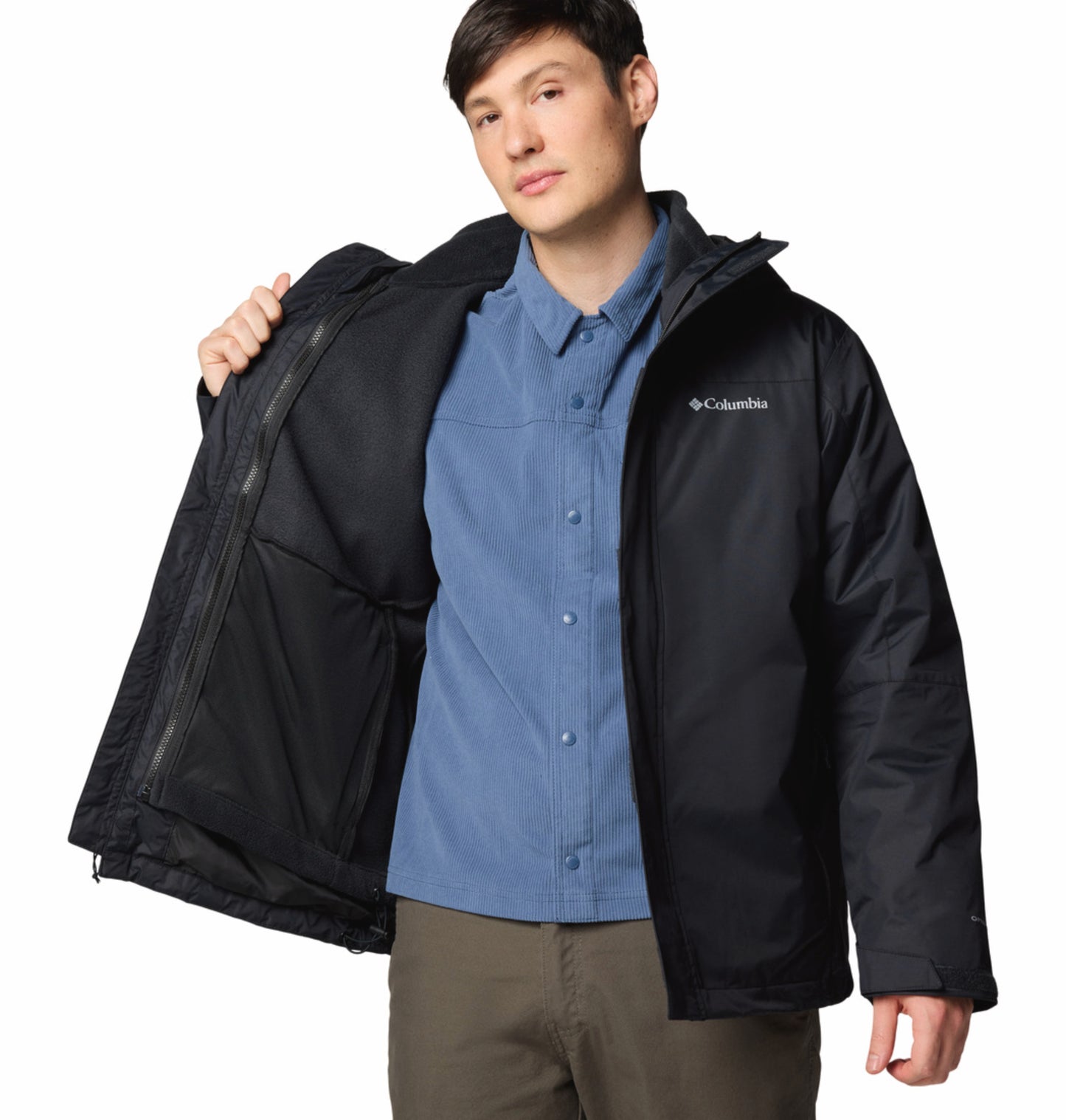 Columbia Men Black OmniTech Tunnel Falls II Interchangeable Jacket