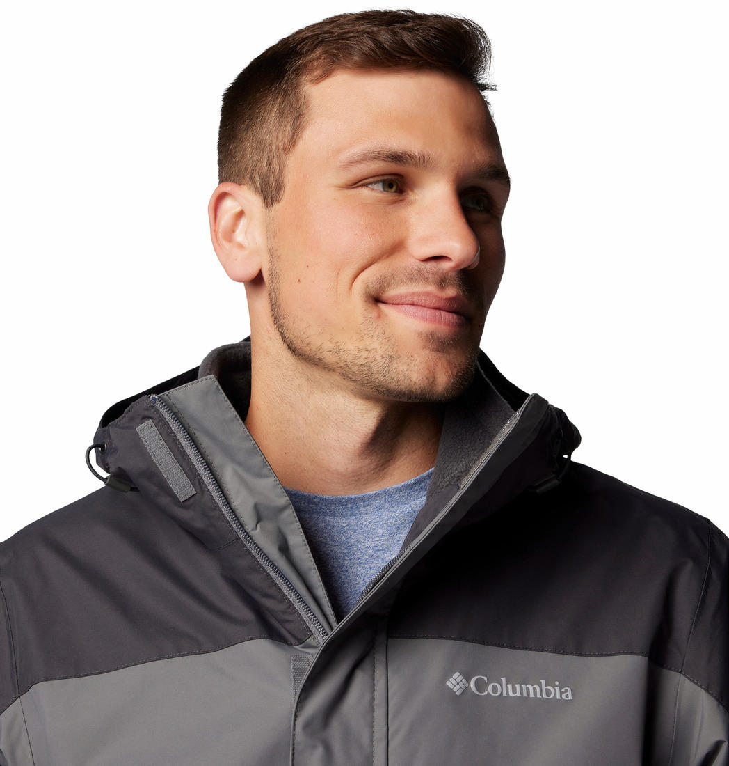 Columbia Mens Grey Tunnel Falls II Interchange Jacket
