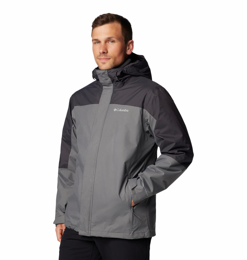 Columbia Mens Grey Tunnel Falls II Interchange Jacket
