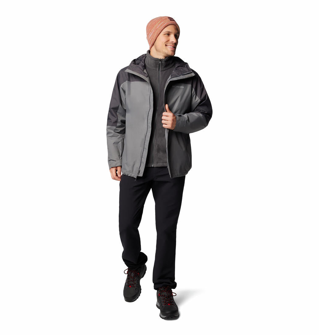 Columbia Mens Grey Tunnel Falls II Interchange Jacket