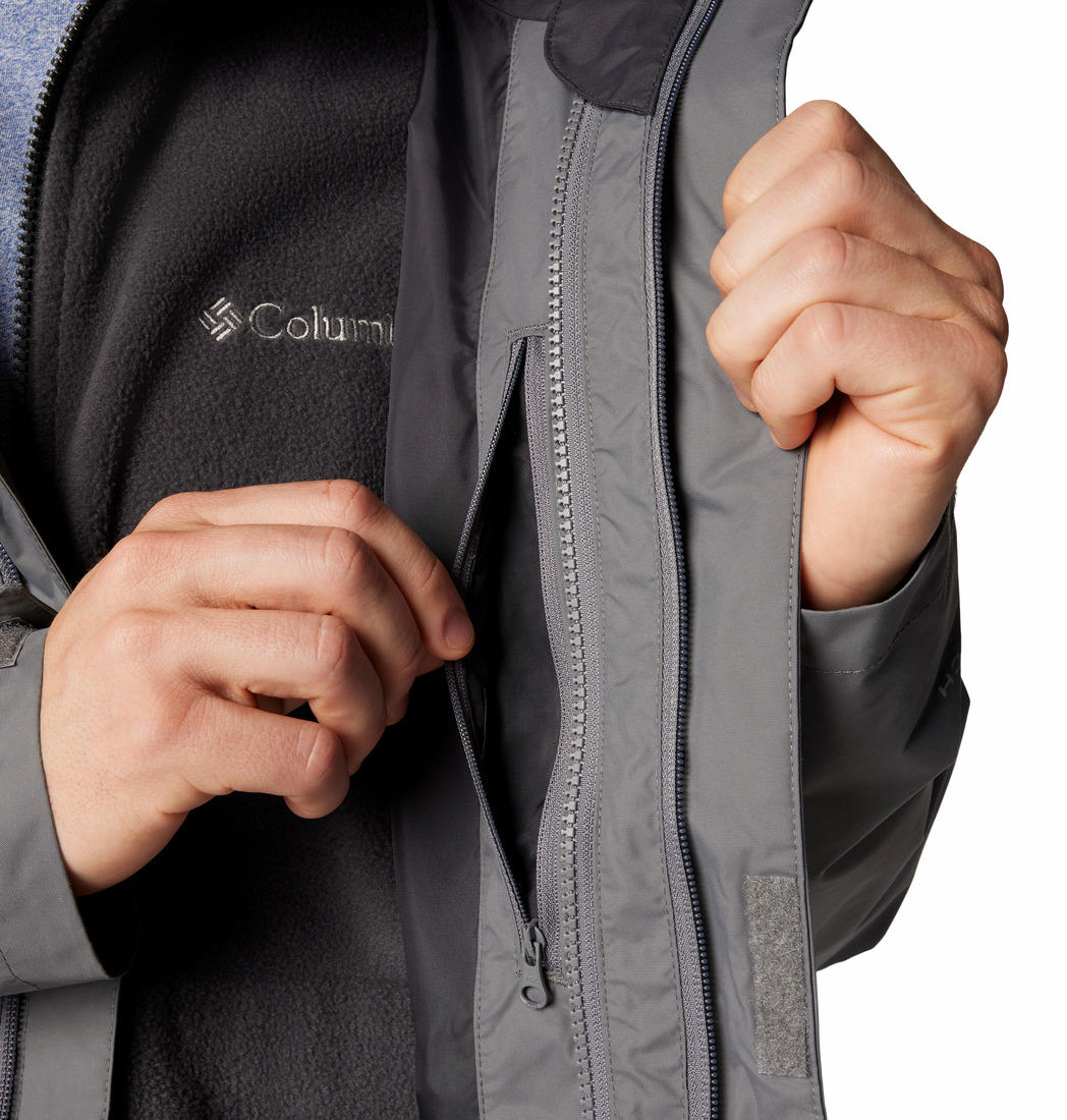 Columbia Mens Grey Tunnel Falls II Interchange Jacket