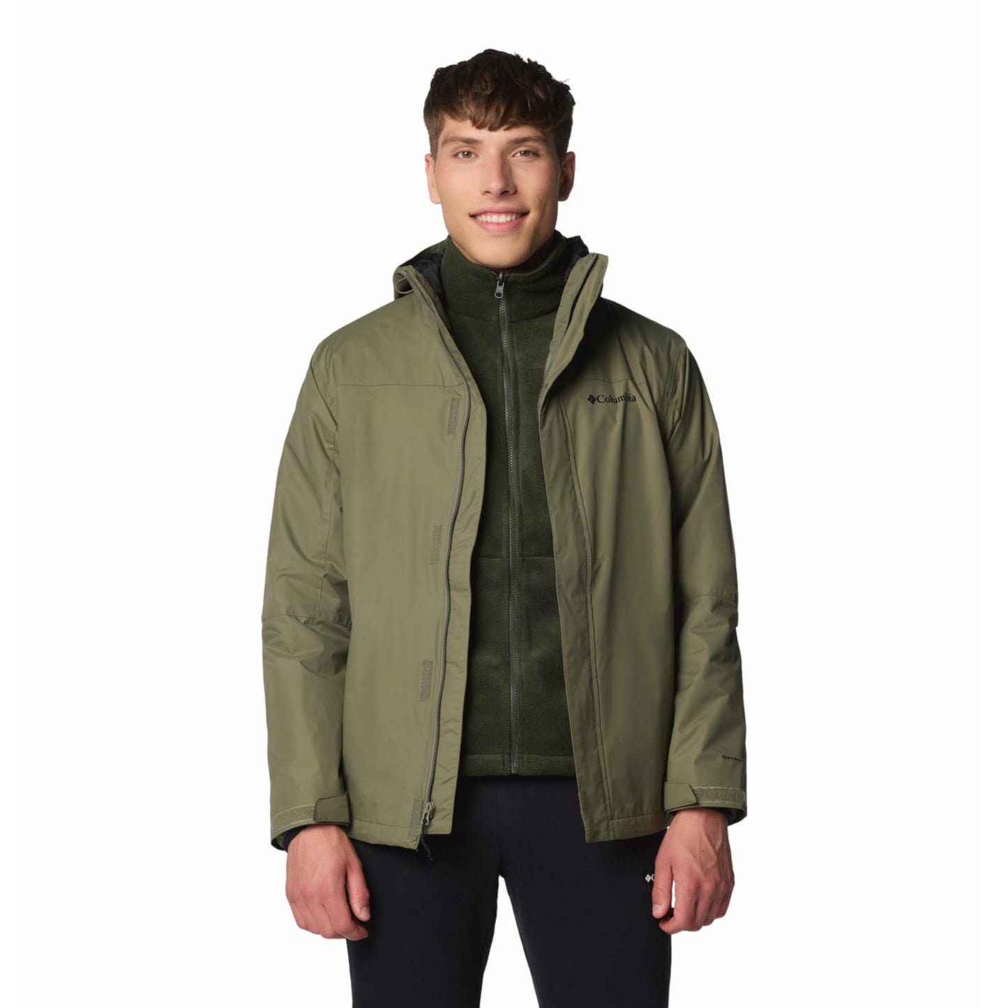 Columbia Mens Green Tunnel Falls II Interchange Jacket