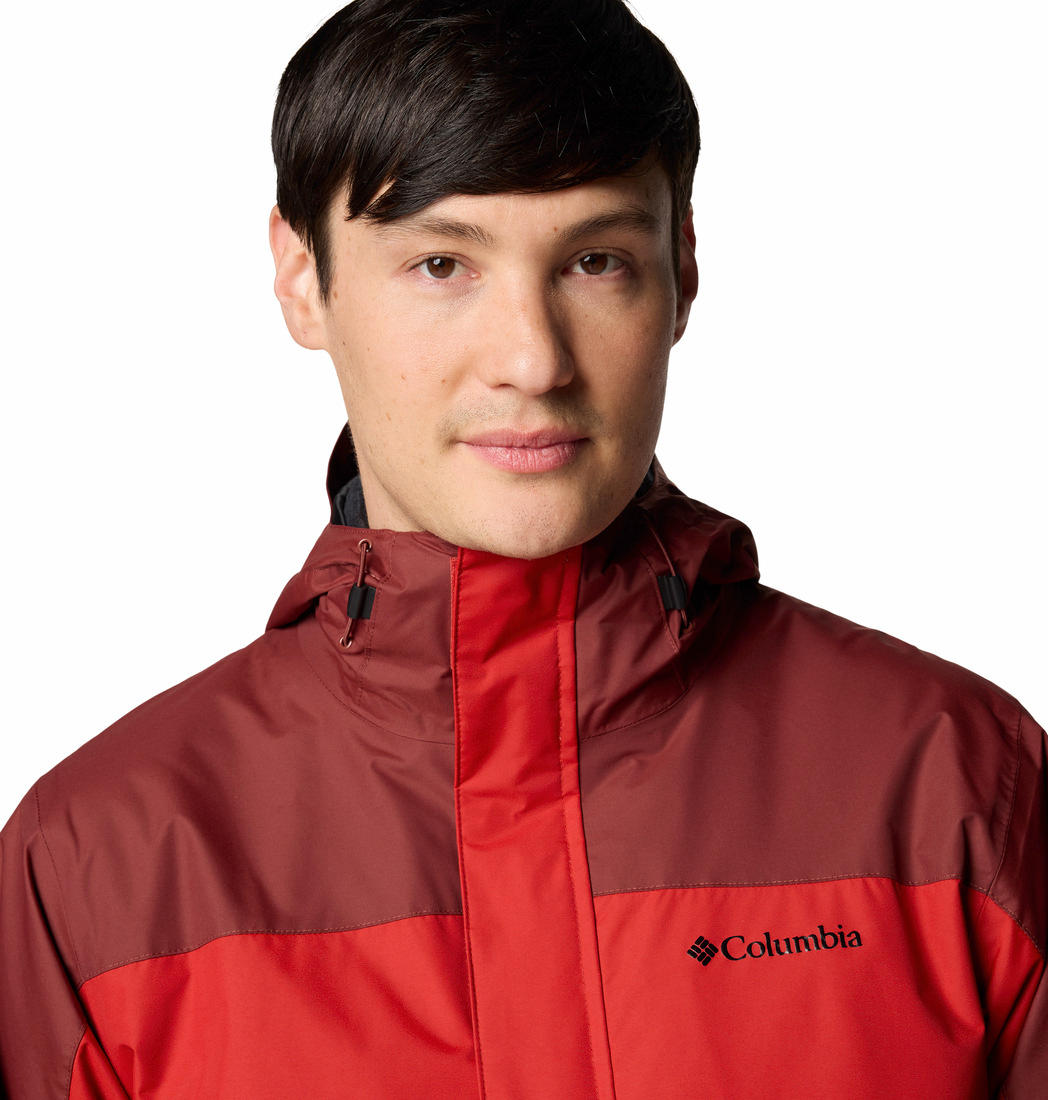 Columbia Mens Red Tunnel Falls II Interchange Jacket