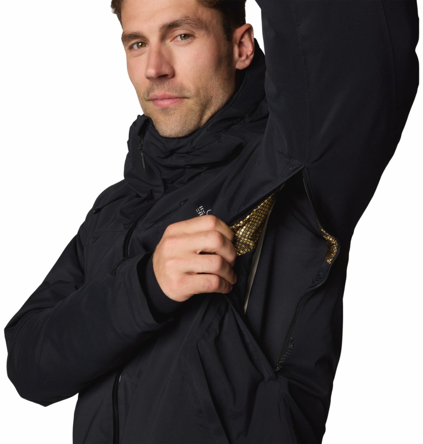 Columbia Men Black Omni-Heat Inifnity Cirque Bowl Hooded Down Jacket