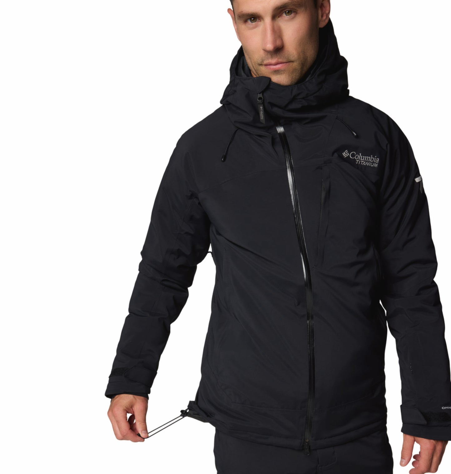 Columbia Men Black Omni-Heat Inifnity Cirque Bowl Hooded Down Jacket