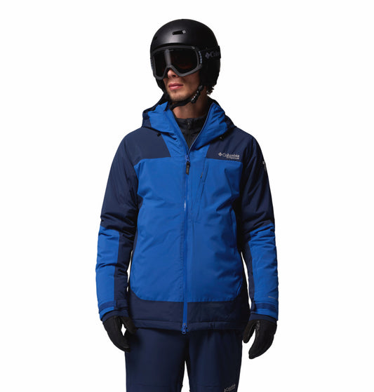 Columbia Men Navy Blue Omni-Heat Inifnity Cirque Bowl Hooded Down Jacket