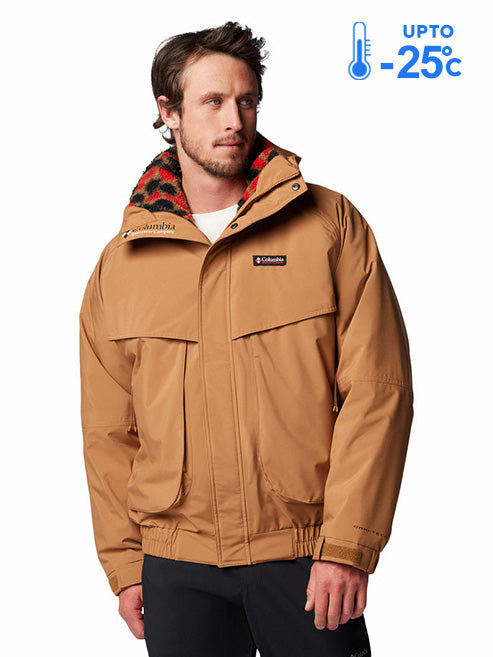 Columbia Men Brown Omni-Tech Powderkeg II Remastered Interchange Jacket (Waterproof)