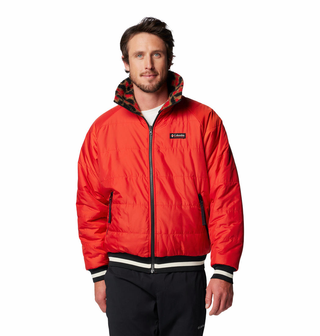 Columbia Mens Brown Powderkeg II Remastered Interchange Jacket