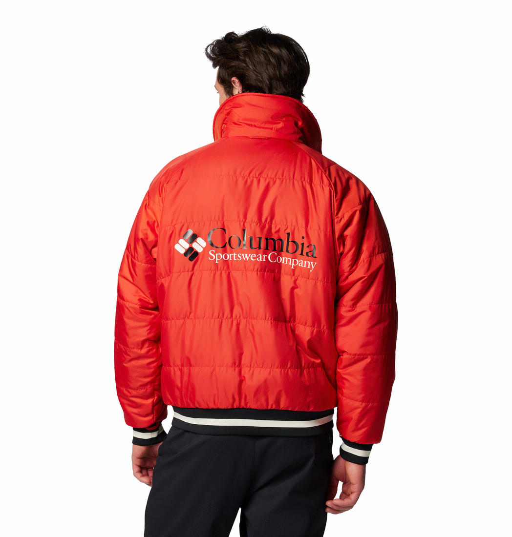 Columbia Mens Brown Powderkeg II Remastered Interchange Jacket