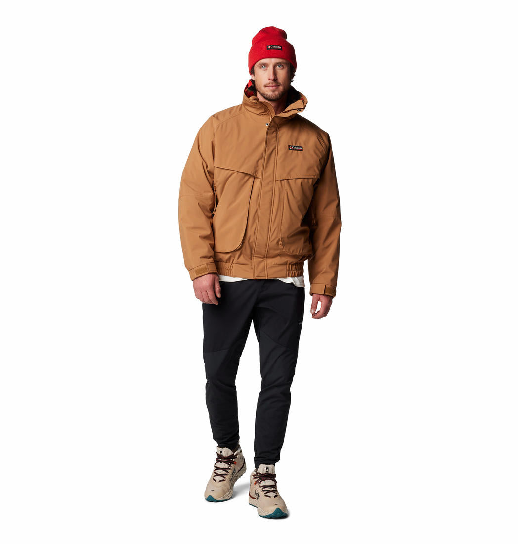 Columbia Mens Brown Powderkeg II Remastered Interchange Jacket