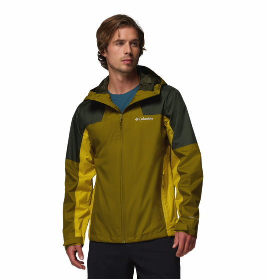 Columbia Men's Olive Green Omni-Tech Inner Limits III Waterproof Rain Jacket