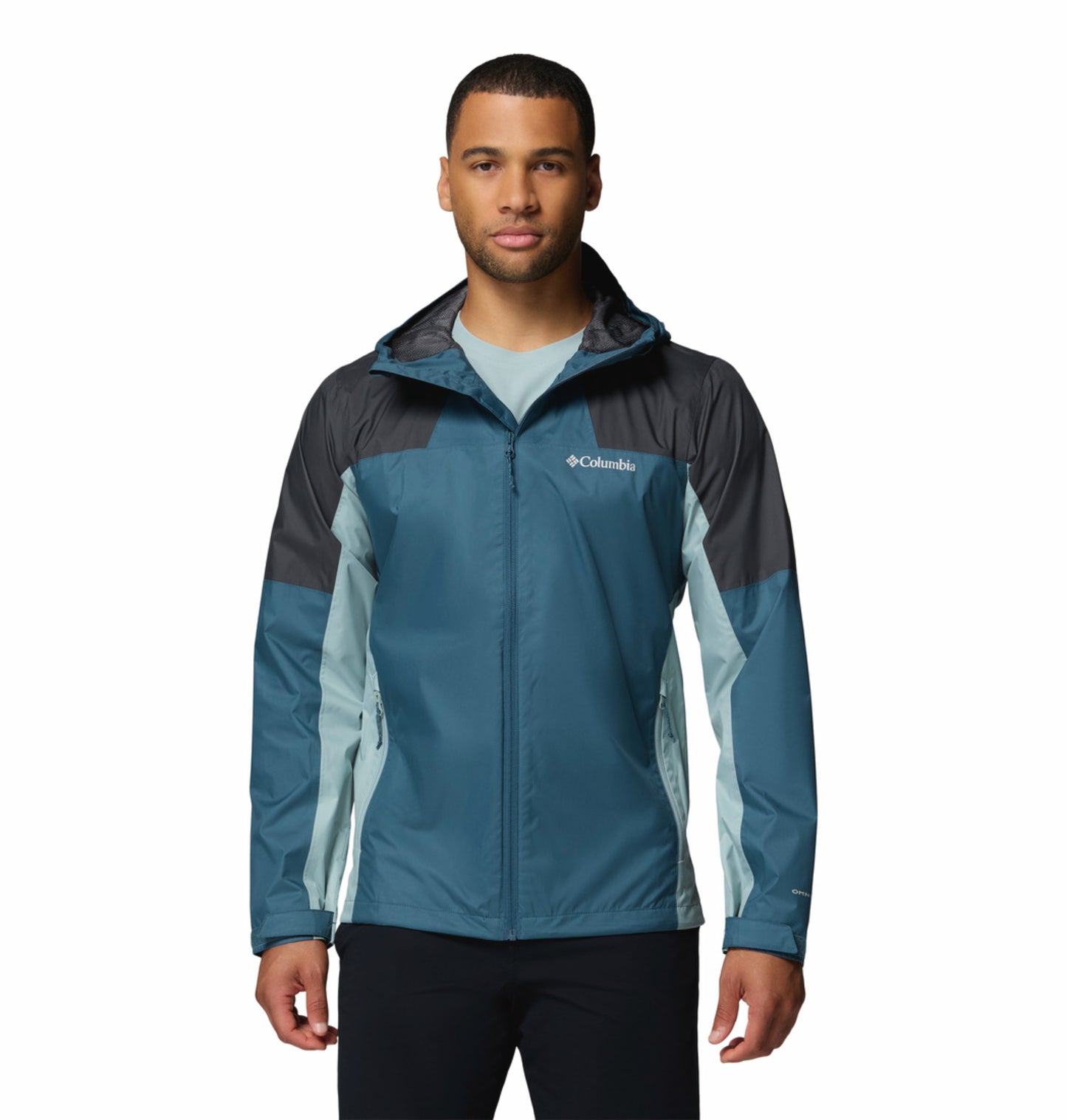 Columbia Men's Blue Omni-Tech Inner Limits III Lightweight Waterproof Rain Jacket