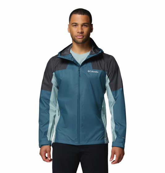 Columbia Men's Blue Omni-Tech Inner Limits III Lightweight Waterproof Rain Jacket