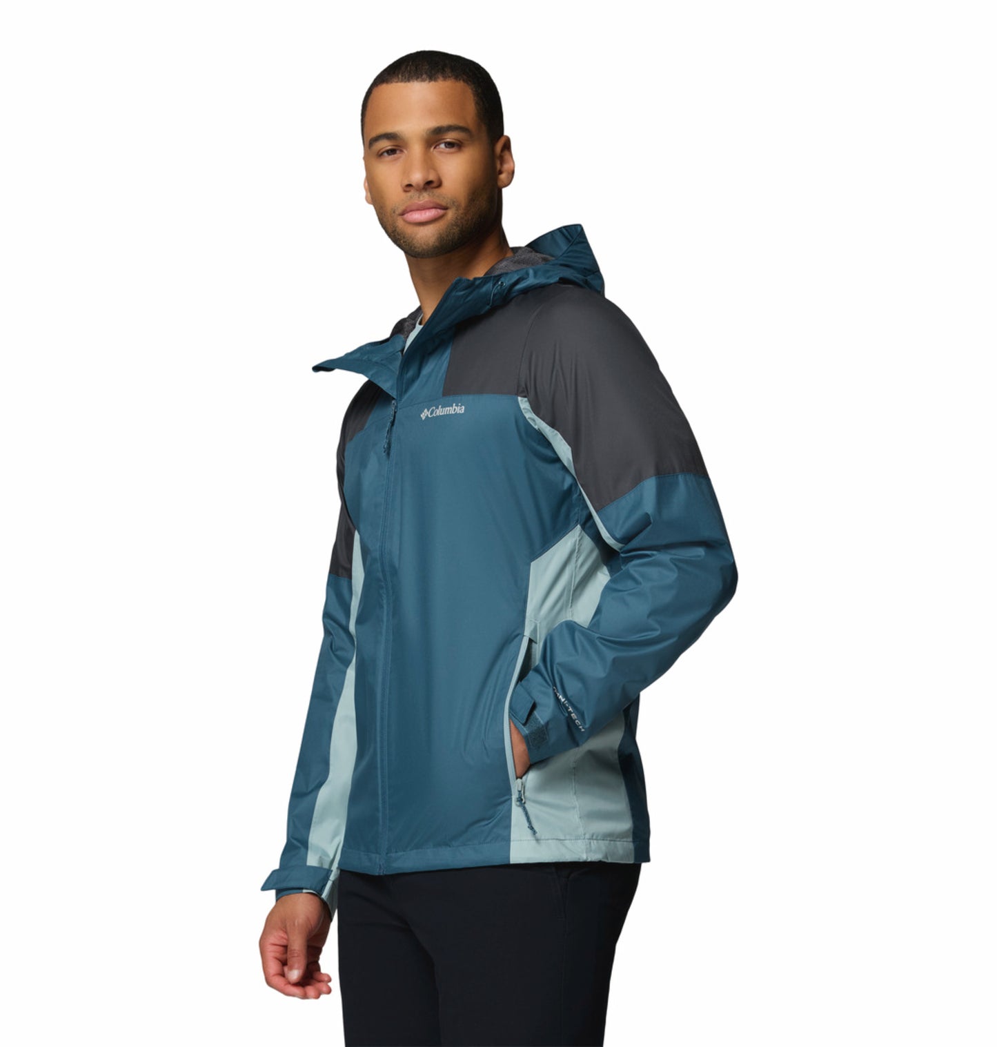 Columbia Men's Blue Omni-Tech Inner Limits III Lightweight Waterproof Rain Jacket