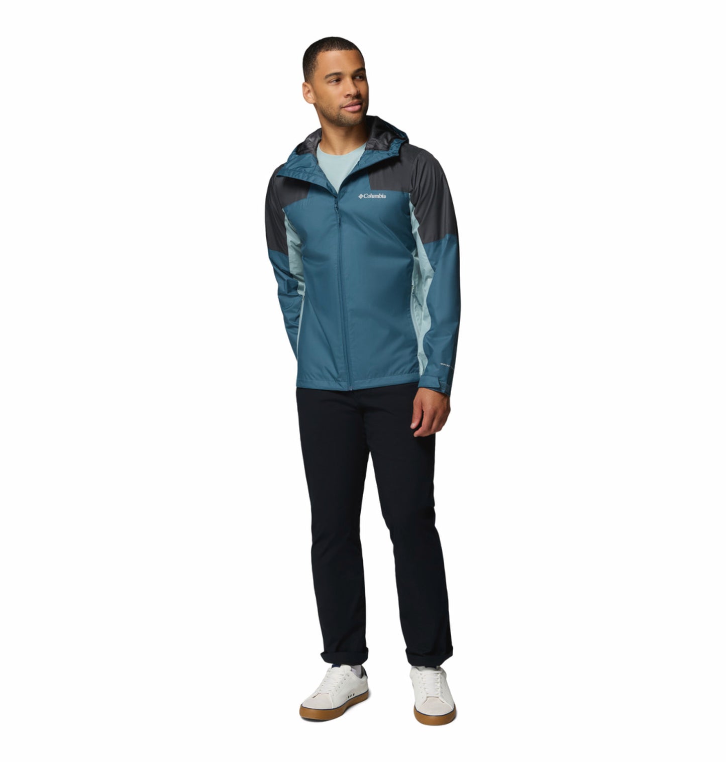 Columbia Men's Blue Omni-Tech Inner Limits III Lightweight Waterproof Rain Jacket