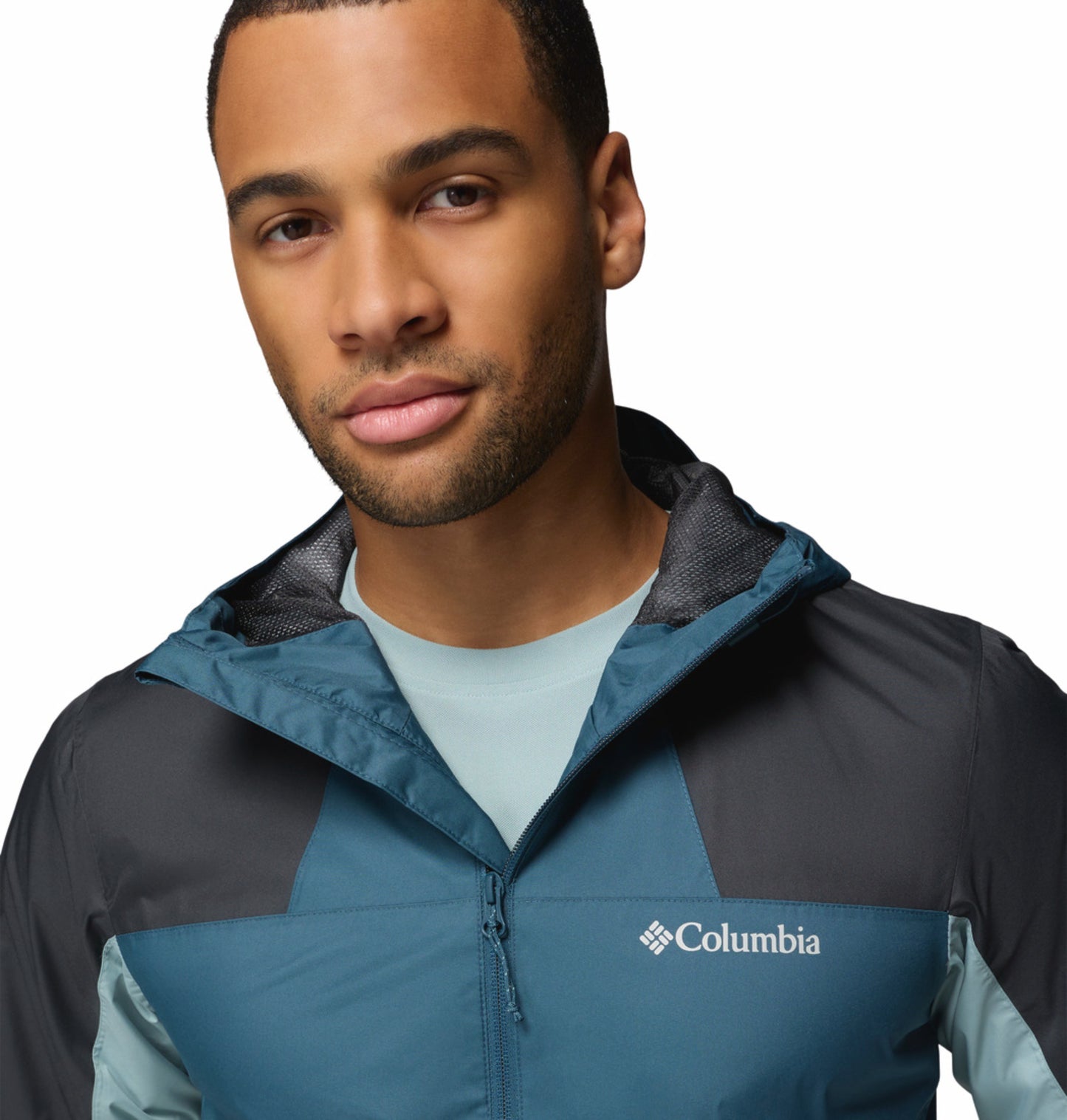 Columbia Men's Blue Omni-Tech Inner Limits III Lightweight Waterproof Rain Jacket