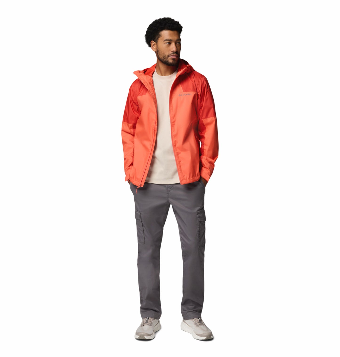 Columbia Men Orange Omni-Tech Inner Limits III Rain Jacket