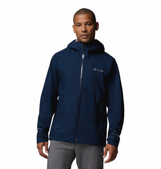 Columbia Men Navy Blue Omni-Tech Trailborne 2.5L Waterproof Rain Jacket