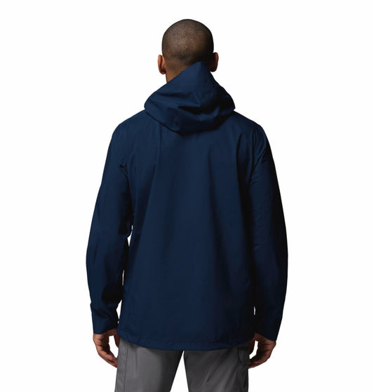 Columbia Men Navy Blue Omni-Tech Trailborne 2.5L Waterproof Rain Jacket