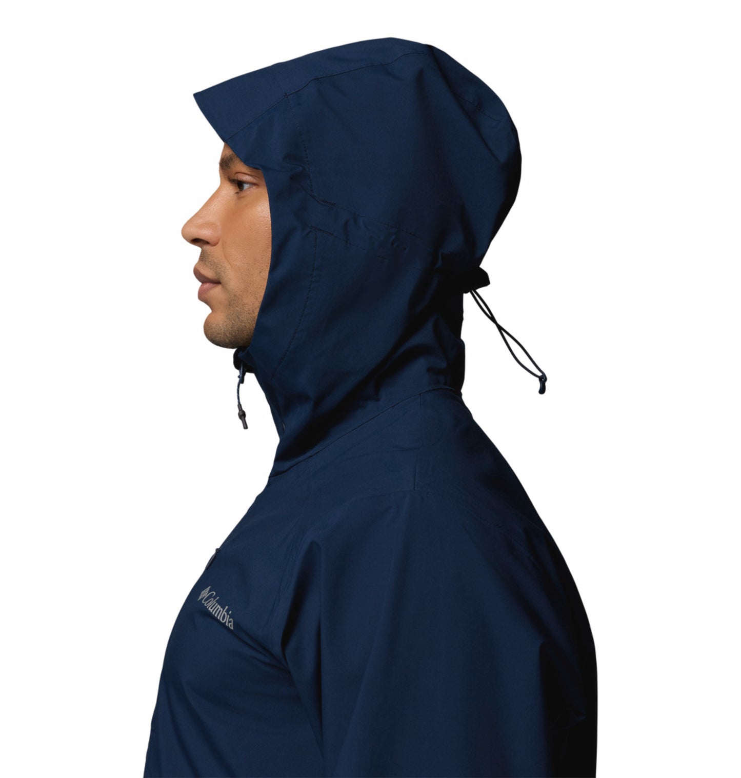 Columbia Men Navy Blue Omni-Tech Trailborne 2.5L Waterproof Rain Jacket