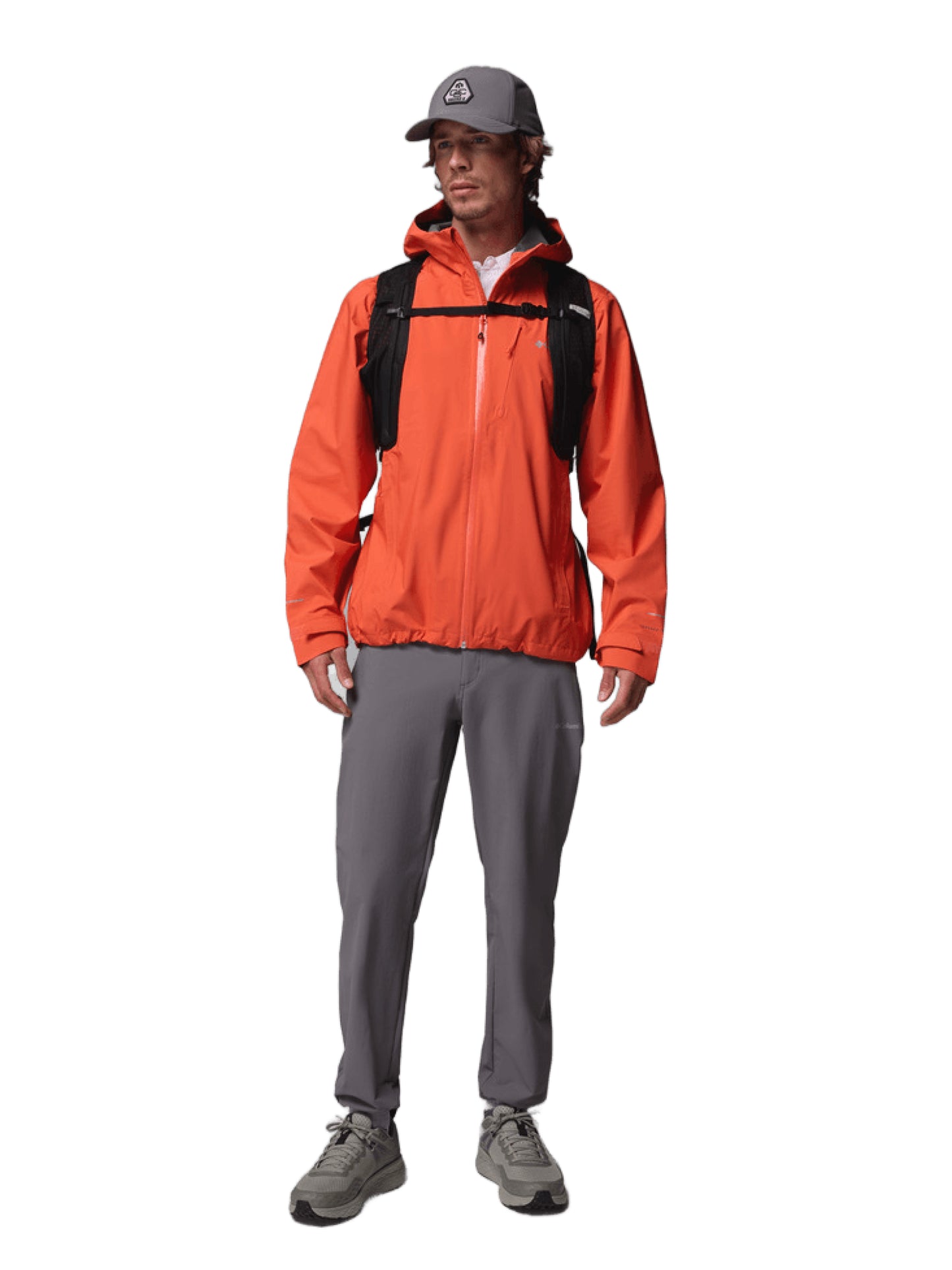 Columbia Men Orange Omni-Tech Trailborne 2.5L Shell Rain Jacket
