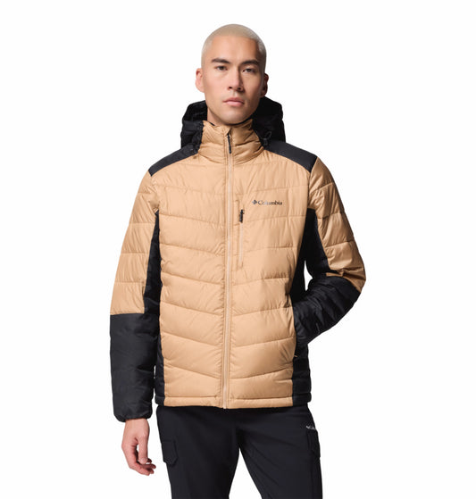 Columbia Men Brown Omni-Heat Inifnity Labyrinth Loop II Hooded Down Jacket