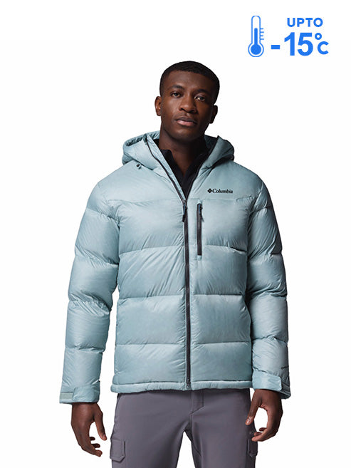 Columbia Men Blue Omni-Heat Inifnity Cloudview Hooded Down Jacket